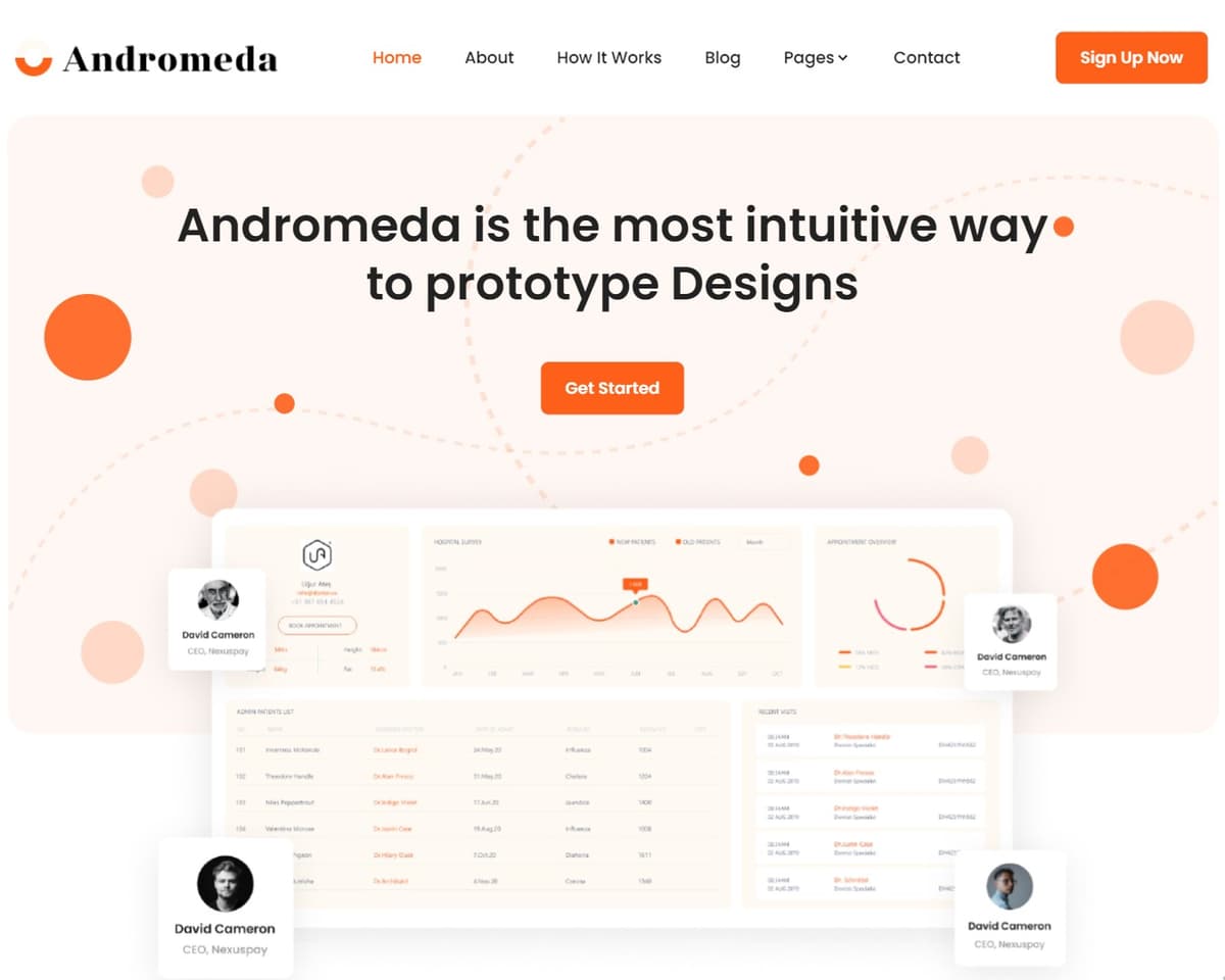 Andromeda user interface design showcase