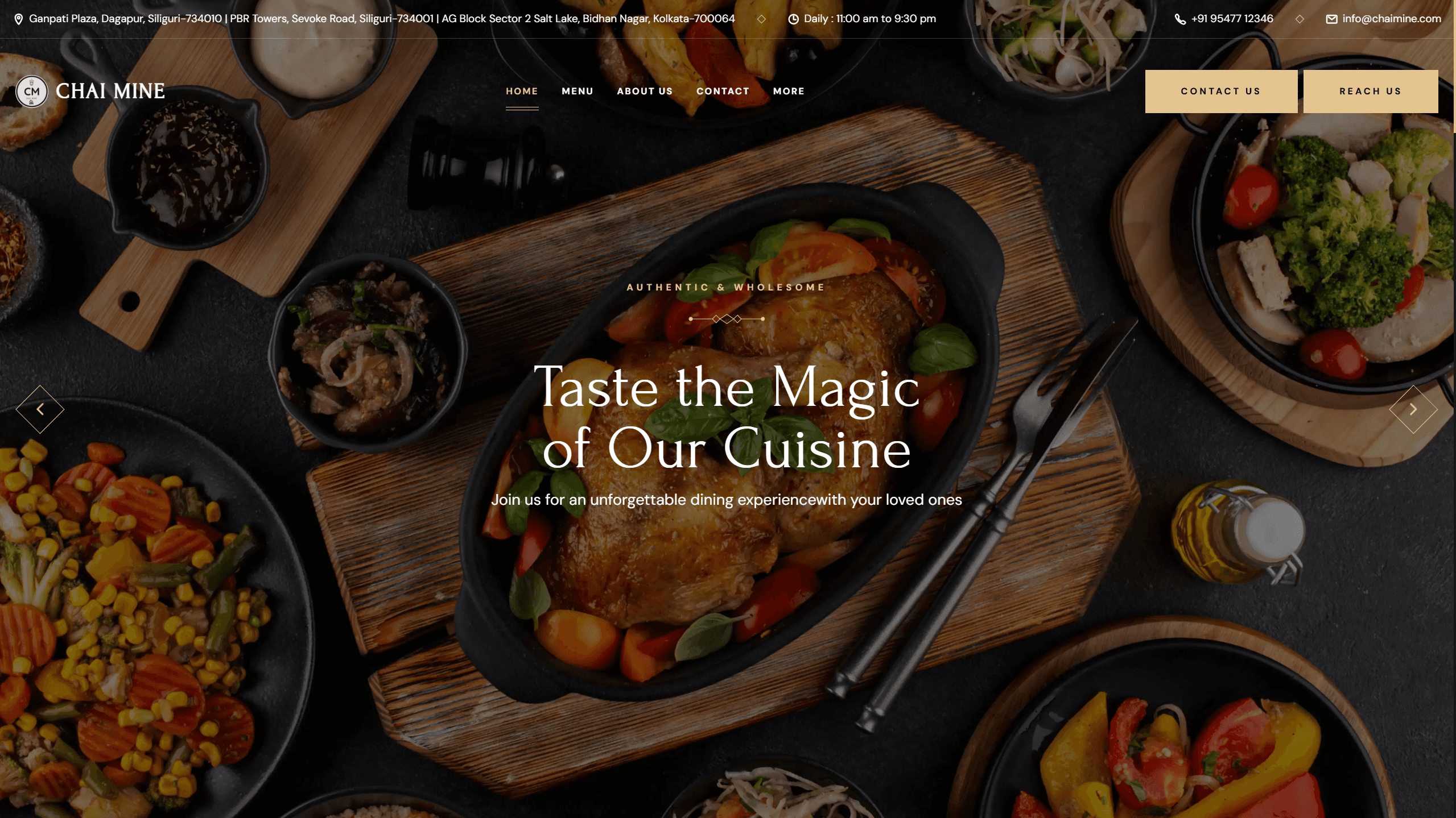 Chai Mine Website web interface showcase