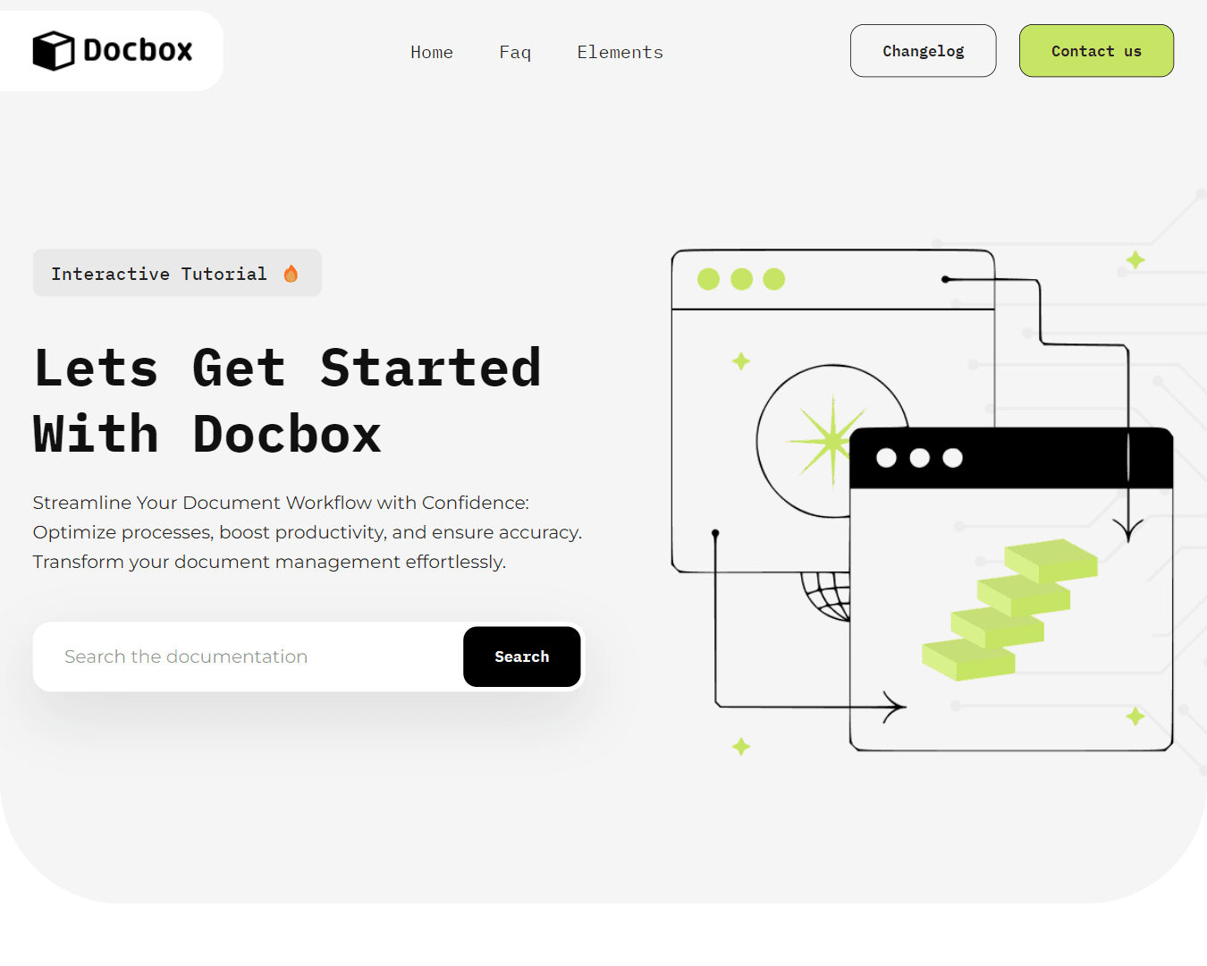 DocBox AI Document & Workflow Automation Platform web interface showcase